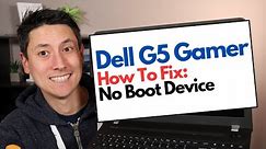 How To Fix Dell G5 Gamer No Boot Device, Boot Device Not Found, Boot Device Not Installed