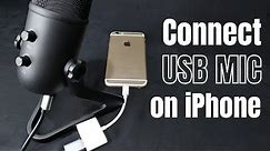 How to connect an USB condenser microphone to an iPhone