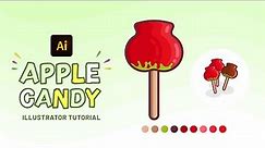 How to Create Apple Candy Illustration in Adobe #Illustrator step by step
