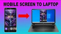 How To Cast Mobile Screen on Laptop Windows For Free | Mirror Phone to PC | Android | in Hindi