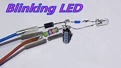 DIY - How To Make DC Blinking LED Light (Without IC)
