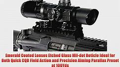 AccuShot Leapers 1-4.5 x 28 30mm Mil-Dot CQB Scope with Glass Mil-Dot IE Reticle and Lever