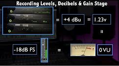 Recording levels, Decibel, & Gain Stage