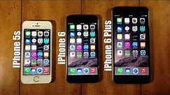 iPhone 6 Plus vs iPhone 6 vs iPhone 5s Speed Test