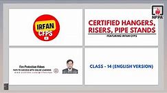 Class 14 | Pipe Hangers and Supports | Sprinkler System Piping as per NFPA13