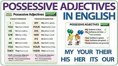 Possessive Adjectives in English - Grammar Lesson
