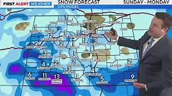 Snow on the way for Sunday night but not much accumulation in Denver