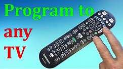 Any TV Spectrum remote control programming without codes