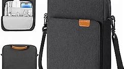 TiMOVO 9-11" Tablet Sleeve Bag Case with Shoulder Strap for iPad 10.2 2021-2019, iPad 10th Generation 2022, iPad Air 5/4 10.9, iPad Pro 11 2022-2018, Galaxy Tab S9/S8/A8/A7 2023, Black & Grey…