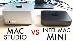 Mac Studio Vs 2018 Intel Mac Mini! (Comparison) (Review)