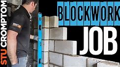 BLOCKWORK JOB laying concrete solid block