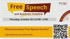 Free Speech and Academic Freedom - October 19, 2023