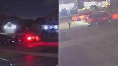 Thieves caught on camera pushing man's Dodge down the street, stealing it