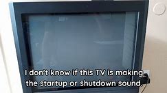 Older 1999 Emerson CRT TV Startup and Shutdown