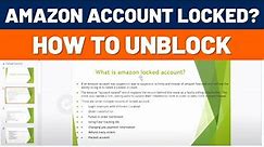 Amazon Account Locked? | How To Unblock Your Amazon Account | Amazon Block Account Unblock Kasy Kary