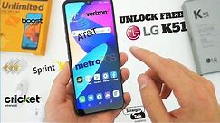 How to unlock LG K51 - Unlock LG K51 SIM Network