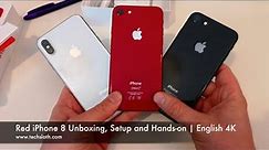 Red iPhone 8 Unboxing, Setup and Hands on | English 4K