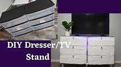 DIY Dresser | TV Stand | Plastic Carts