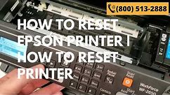 How to reset Epson printer | How to reset printer