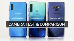 Samsung A7 2018 vs A9 2018 vs Note 9 CAMERA Test & Comparison | Zeibiz