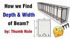 How we find depth and width of Beam? How to Calculate Depth and Width of Beam?