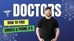 Making a list of doctor's email addresses | Doctors Email Address | Find Doctors Email Address