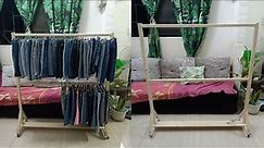 DIY Wooden clothing rack | Nordic clothes stand