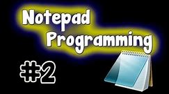 Notepad Programming Tutorial - Classes