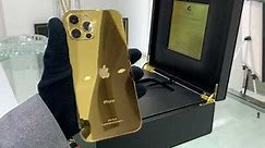 24k Gold iPhone 13 range | Swarovski crystal logo and bezel | 13 Pro and Max | Goldgenie | Video