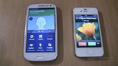 Samsung Galaxy S3 Duos White+Iphone 4S ios 6 double incoming call
