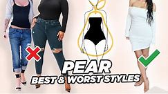 How to Dress the Pear Shaped Body (10 Best & Worst Styles!)