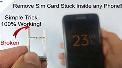 How to Eject Stuck Phone Sim Card Tray | Mobiles Sim Jacket Stuck problem solution