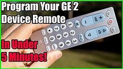 Programming a GE Big Button 2 Device Remote to Your Devices!