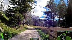 40 minute MTB Indoor Cycling Workout Sankt Kassian Dolomites Italy Garmin 4K Video
