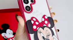 iFiLOVE for Samsung Galaxy S22 Mickey Mouse Case with Charm Pendant, 2 in 1 Cute Cartoon Soft Bumper Hard Clear PC Protective Case Cover for Girls Boys Women Kids (Black)