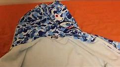 UNHS Bape blue ABC camo full zip shark hoodie review