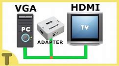 HOW TO CONNECT PC TO TV USING VGA TO HDMI ADAPTER !