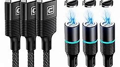 CAFELE USB Type C Cable, 3 Pack 5A USB 3.0 Nylon Braided Fast Charging Cable USB-A to USB-C Charger Cord Compatible for Samsung Galaxy S9/S8 Plus/Note 8, Huawei, LG V30/V20, Google (Black x 3)
