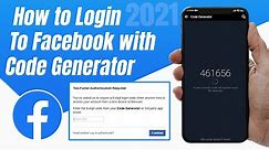 How to Login to Facebook with Code Generator | Where to find login code 2021