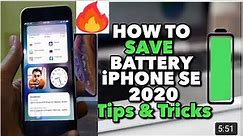 Battery Saving Tips For iPhone SE 2020 | How To get long battery backup on iPhones