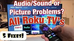 Audio or Picture Not Working Correctly on Any Roku TV? Try this First! FIXED!