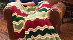 Crochet Holiday Chevron Throw Pattern | EASY | The Crochet Crowd
