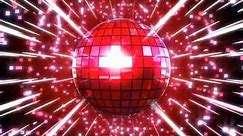 Red flashing lights Disco ball | Party Background video #partybackground