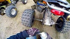 Chain cleaning lubrication in ATV quad bike Czyszczenie i smarowanie łańcucha w quadzie