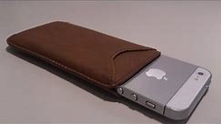 Leather Pull Tab Pouch Case For iPhone 5 - The Snugg - Review 1