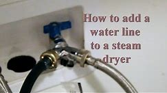 How to add a water outlet to a steam dryer.