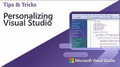 Personalizing Visual Studio 2022