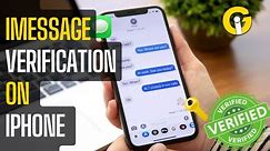 How to verify iMessage Contact on iPhone?