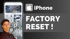 How To Factory Reset iPhone !