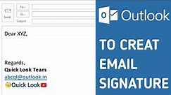 How to add Signature in Outlook | Email Signature